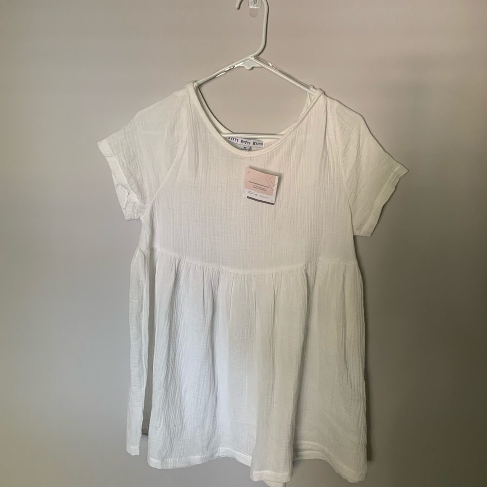 White gauze babydoll top